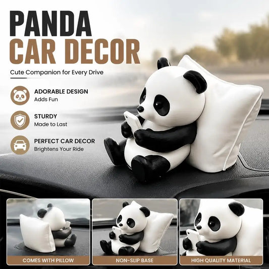 Cartoon Panda Car Ornaments Car Center Console Ornaments Office Desk Ornaments Small Car Interior Decoration