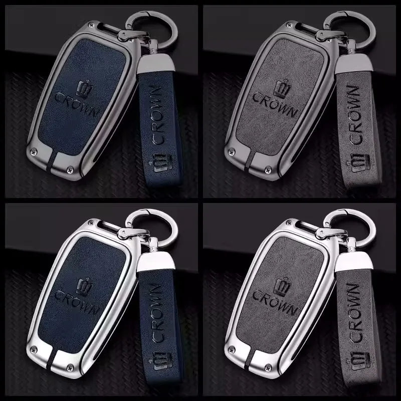 Zinc Alloy Car Key Case Cover Shell for Toyota  Logo CHR Hilux Fortuner Land Cruiser 200 Camry Corolla  RAV4 Highland