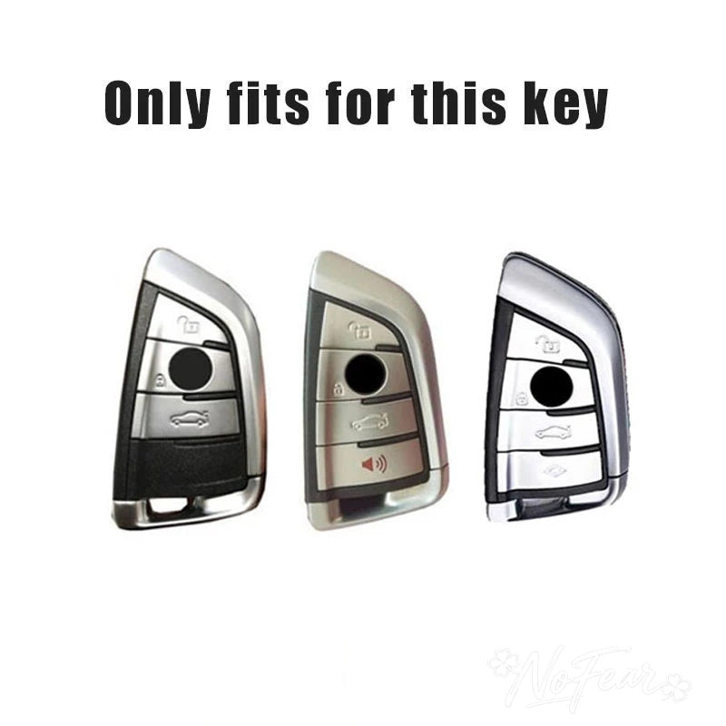 Alloy +TPU Car Key Case Bag for  1 2 3 4 5 6 7 Series X1 X3 X4 X5 X6 X7 F20 G20 G30 G05 G11 F15 F16 G01 G02 F48 Car Stickers