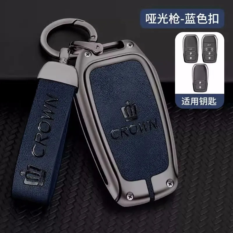Zinc Alloy Car Key Case Cover Shell for Toyota  Logo CHR Hilux Fortuner Land Cruiser 200 Camry Corolla  RAV4 Highland