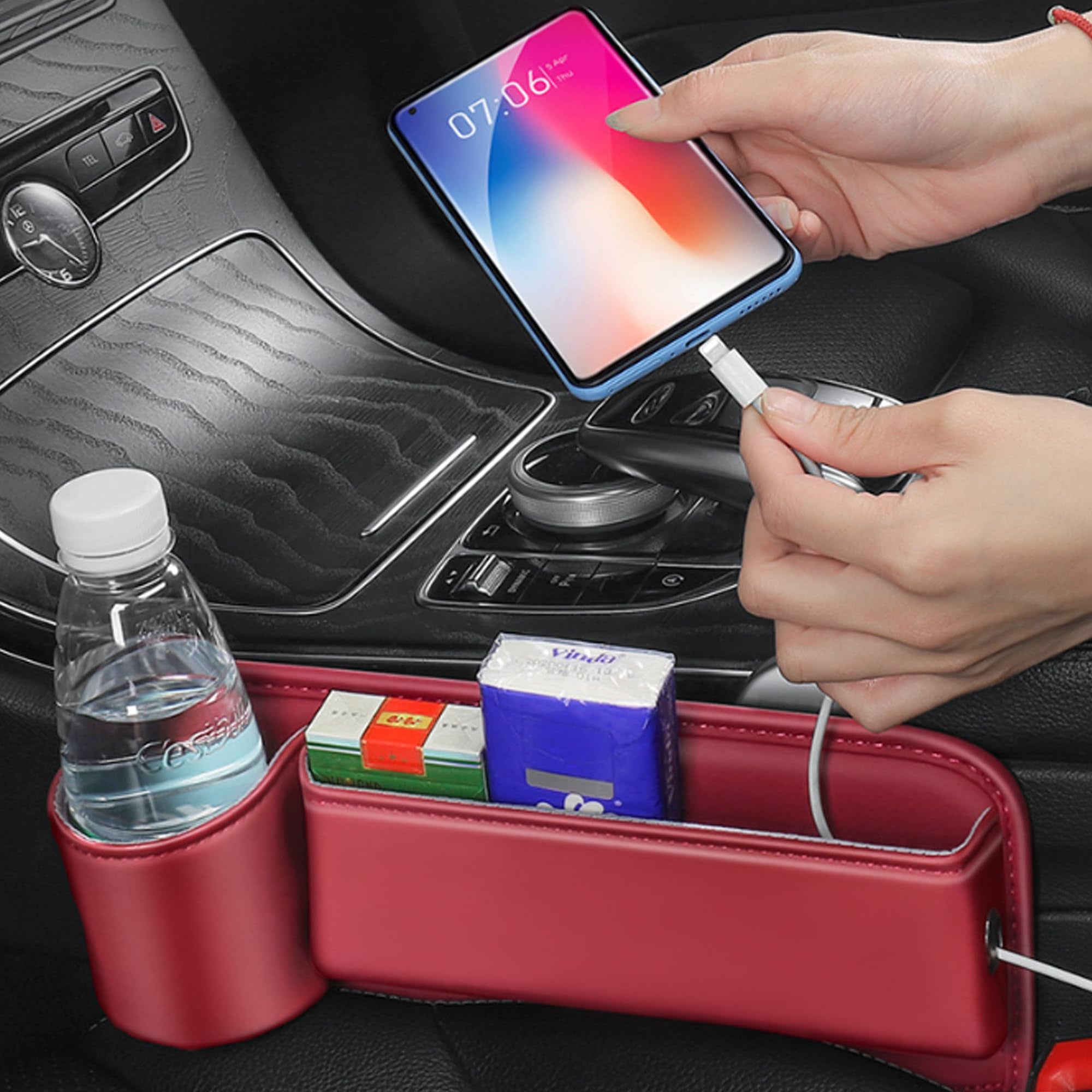 Car Seat Gap Filler Organizer Car Seat Console Organizer for Keys Phones and Sunglasses