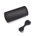 DIY Car Steering Wheel Cover Fiber Leather with Needle Braid 