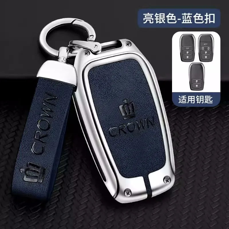 Zinc Alloy Car Key Case Cover Shell for Toyota  Logo CHR Hilux Fortuner Land Cruiser 200 Camry Corolla  RAV4 Highland