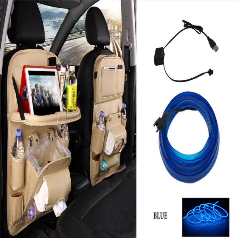 Upgrade Your Ride with This Stylish PU Leather Car Organizer! 🚗✨ Waterproof & Multifunctional for Ultimate Convenience! #CarAccessories #OrganizeYourSpace