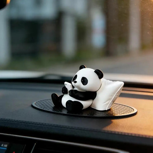 Cartoon Panda Car Ornaments Car Center Console Ornaments Office Desk Ornaments Small Car Interior Decoration