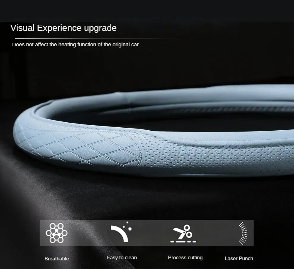 Car Anti-Slip Leather Steering Wheel Cover