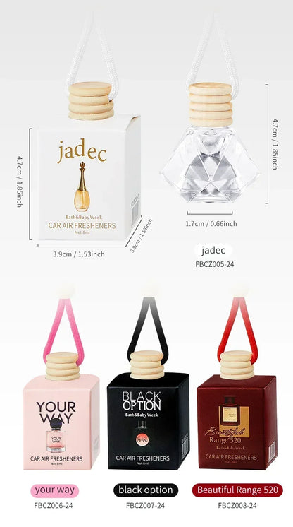 Car mounted lanyard perfume bottle, odor removing fragrance pendant for automobile, air freshener Accessories