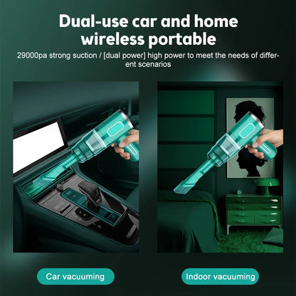 منظف لاسلكي للسيارة قابل للنفخ بقوة 120 واط، مكنسة كهربائية بدون أسلاك