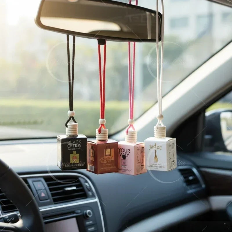 Car mounted lanyard perfume bottle, odor removing fragrance pendant for automobile, air freshener Accessories