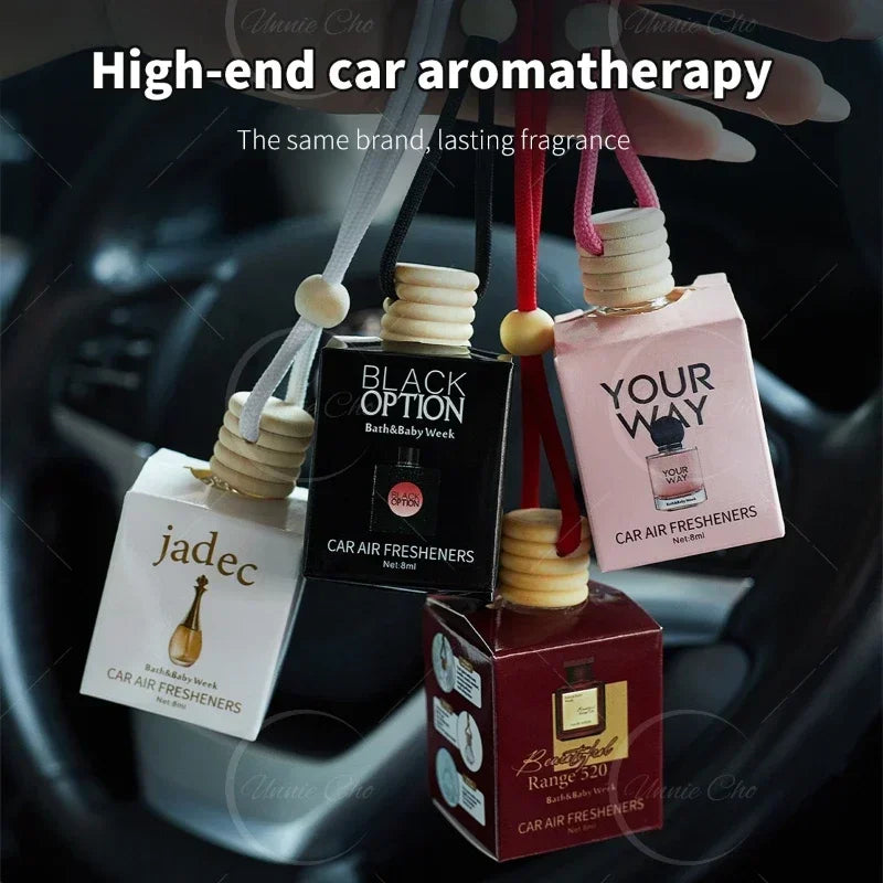 Car mounted lanyard perfume bottle, odor removing fragrance pendant for automobile, air freshener Accessories