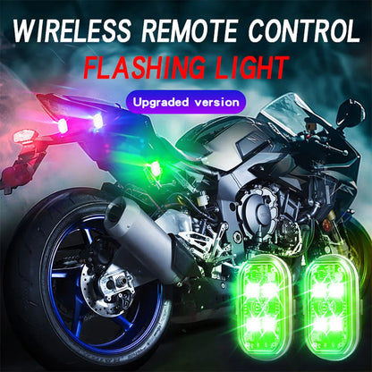 2/4pcs Wireless Decor Atmosphere LED Car Lights