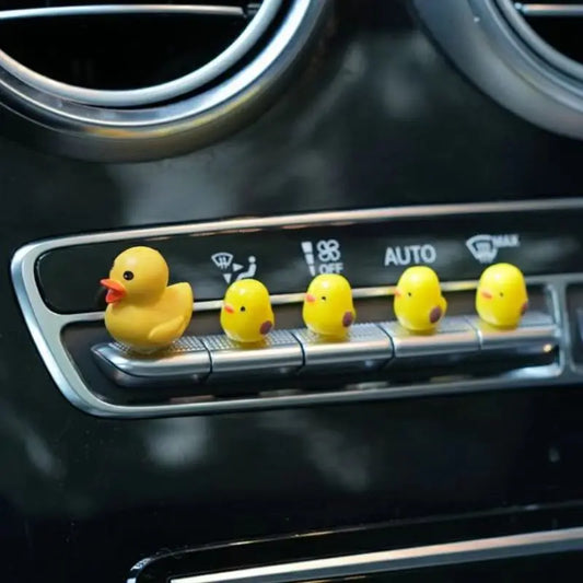 5Pcs Cute Mini Ducks Car Interior Decoration