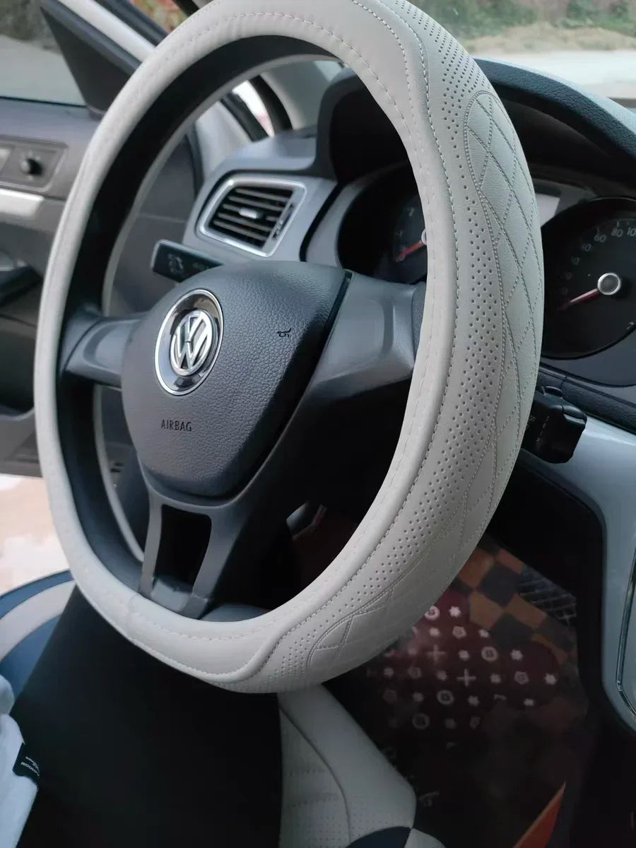Car Anti-Slip Leather Steering Wheel Cover