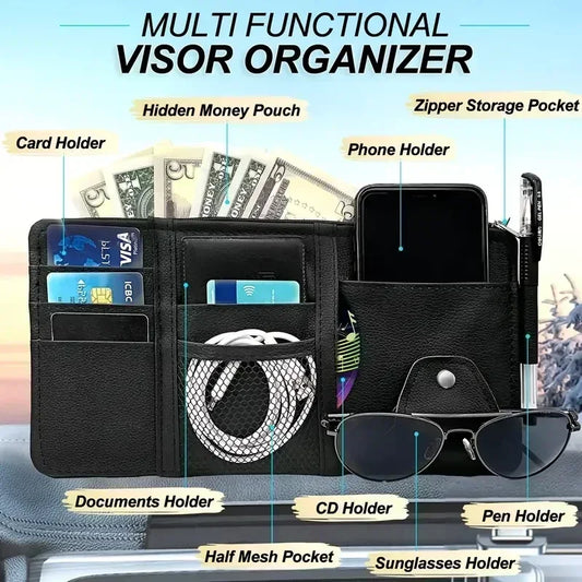 Car Sun Visor Multi-pocket Organizer