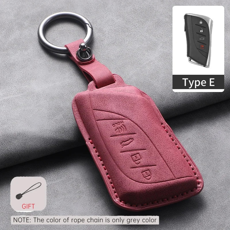Car Key Case Cover for Lexus NX ES UX US RC LX GX IS RX 200 250H 350H LS 450H 260H 300H UX200 Leather Keychain Shell Accessories