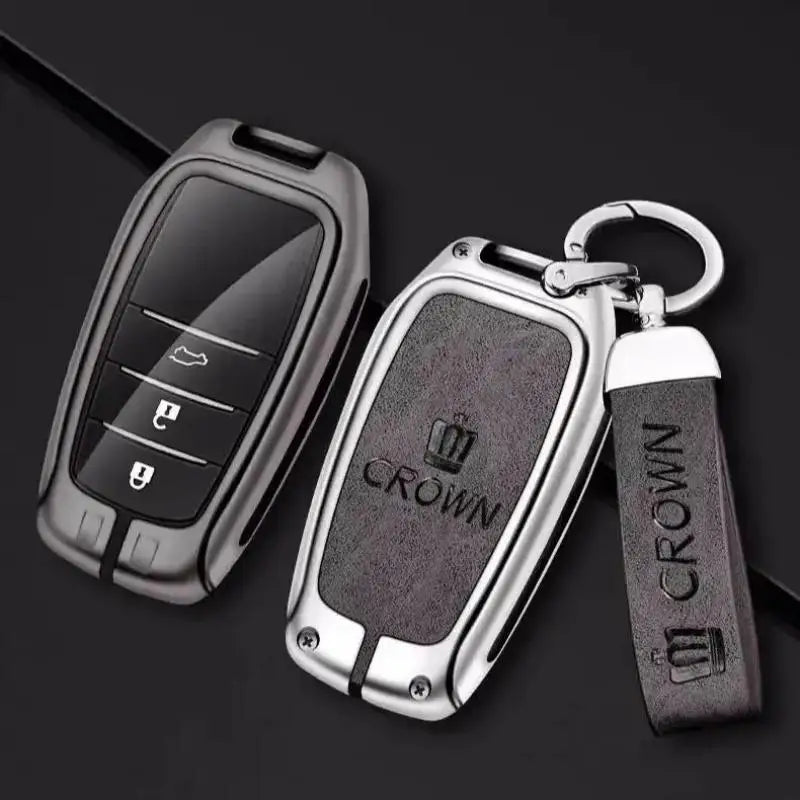 Zinc Alloy Car Key Case Cover Shell for Toyota  Logo CHR Hilux Fortuner Land Cruiser 200 Camry Corolla  RAV4 Highland