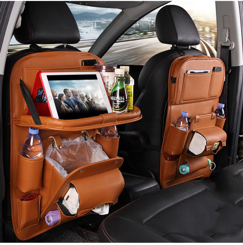 Upgrade Your Ride with This Stylish PU Leather Car Organizer! 🚗✨ Waterproof & Multifunctional for Ultimate Convenience! #CarAccessories #OrganizeYourSpace