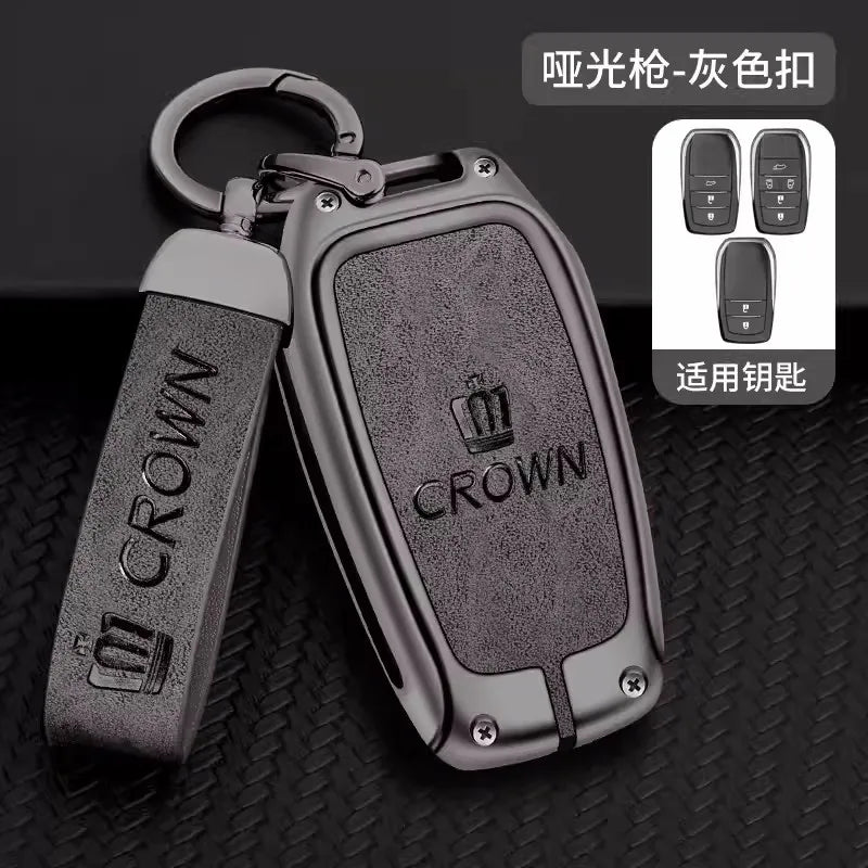 Zinc Alloy Car Key Case Cover Shell for Toyota  Logo CHR Hilux Fortuner Land Cruiser 200 Camry Corolla  RAV4 Highland