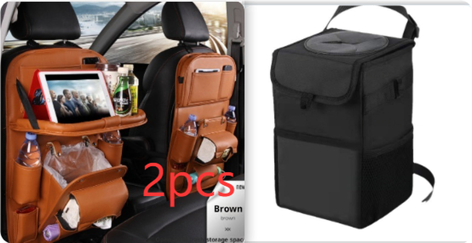 Upgrade Your Ride with This Stylish PU Leather Car Organizer! 🚗✨ Waterproof & Multifunctional for Ultimate Convenience! #CarAccessories #OrganizeYourSpace