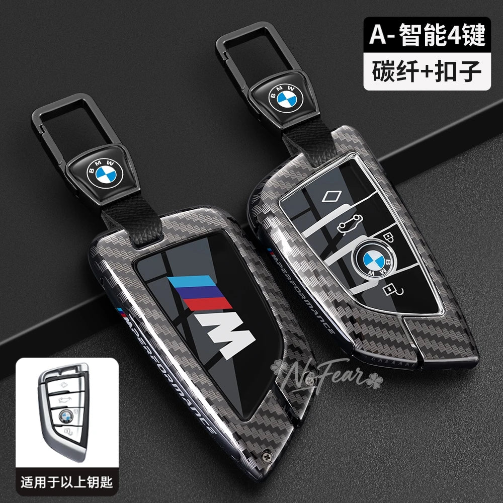 Alloy +TPU Car Key Case Bag for  1 2 3 4 5 6 7 Series X1 X3 X4 X5 X6 X7 F20 G20 G30 G05 G11 F15 F16 G01 G02 F48 Car Stickers