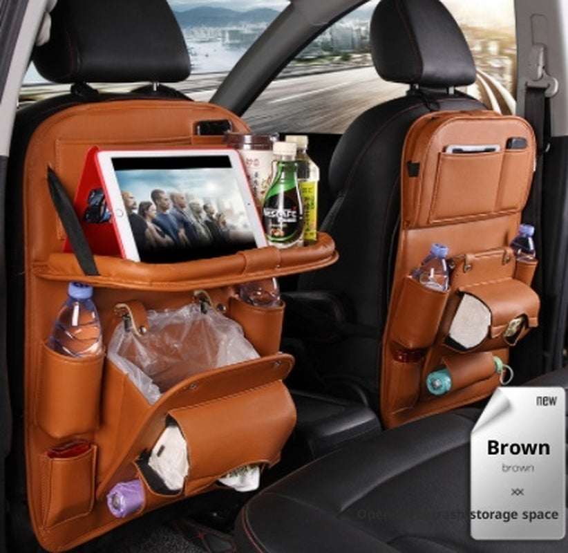 Upgrade Your Ride with This Stylish PU Leather Car Organizer! 🚗✨ Waterproof & Multifunctional for Ultimate Convenience! #CarAccessories #OrganizeYourSpace